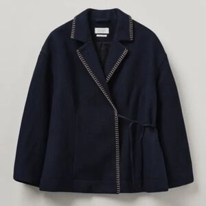 Toast Blanket Stitch Wrap Jacket